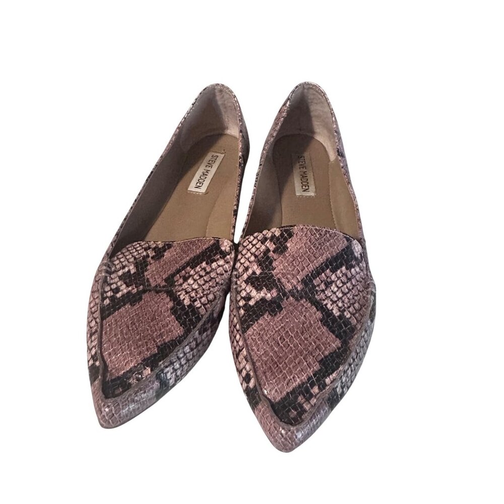 Steve Madden brown snake print flats size 8.5 M - Picture 6 of 6